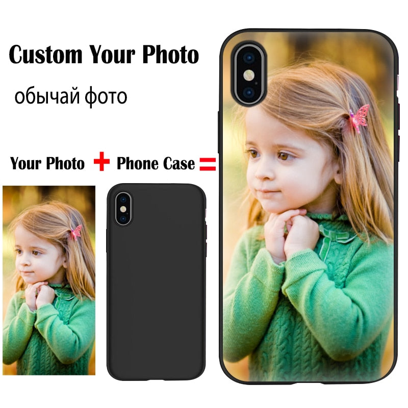 JURCHEN Custom Personalized Phone Case For iPhone 6 7 8 Plus X 11 Pro XS MAX XR 2019 Cover Customized Design Picture Name Photo